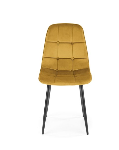 K417 krzesło musztardowy velvet K417 krzesło musztardowy velvet