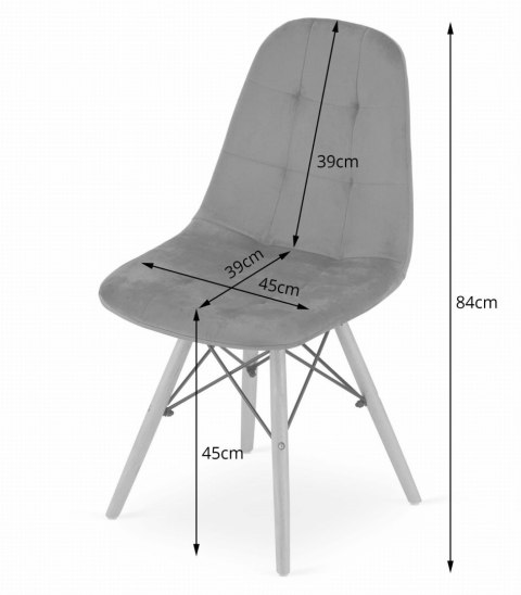 Krzesło DUMO - ciemna zieleń aksamit x 4 Krzesło DUMO - ciemna zieleń aksamit x 4