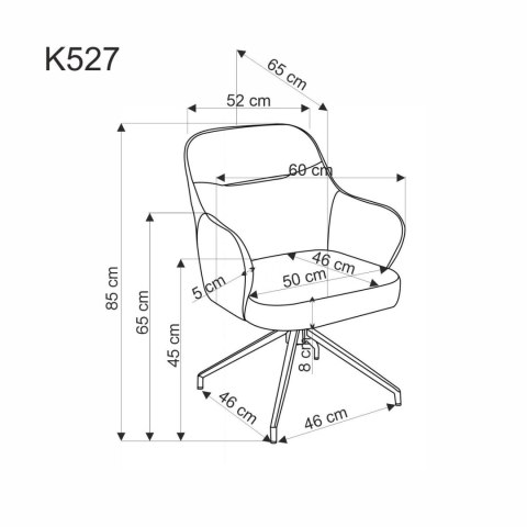 K527 krzesło popielaty / j. popiel K527 krzesło popielaty / j. popiel