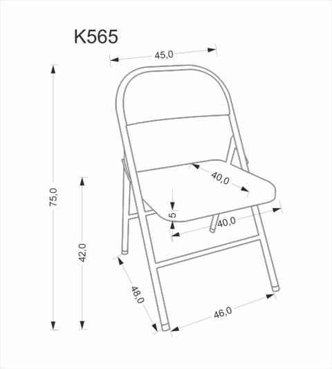 K565 krzesło składane, biały K565 krzesło składane, biały