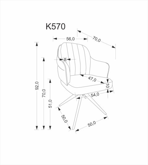 K570 krzesło popielaty K570 krzesło popielaty