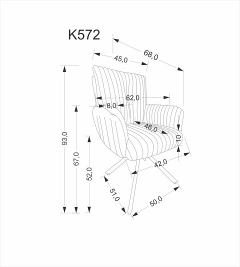 K572 krzesło popielaty K572 krzesło popielaty