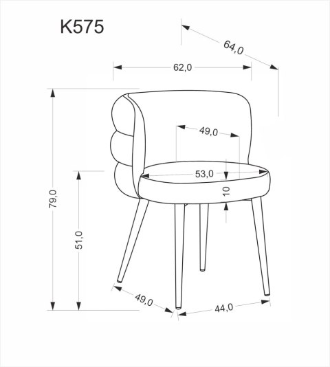 K575 krzesło popielaty K575 krzesło popielaty