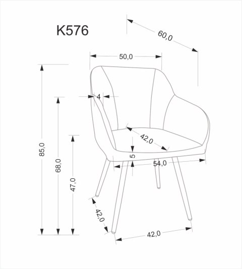 K576 krzesło popielaty K576 krzesło popielaty