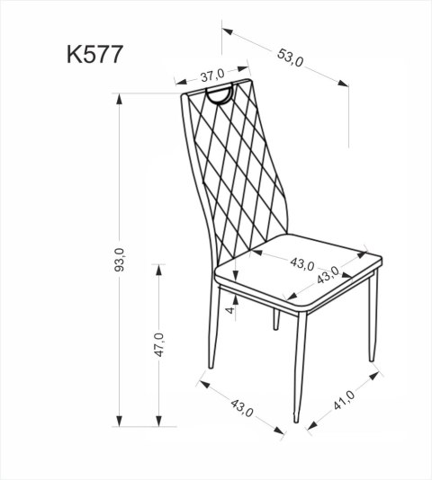 K577 krzesło popielaty / czarny K577 krzesło popielaty / czarny