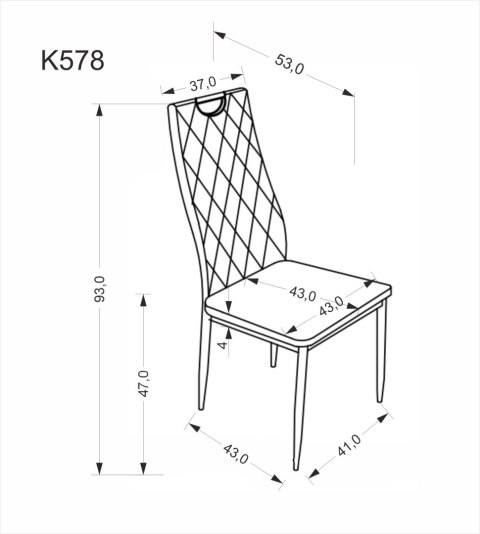 K578 krzesło czarny / srebrny K578 krzesło czarny / srebrny