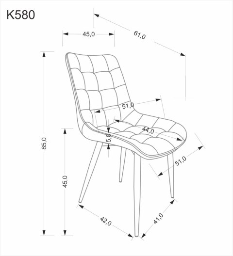 K580 krzesło, c.zielony K580 krzesło, c.zielony