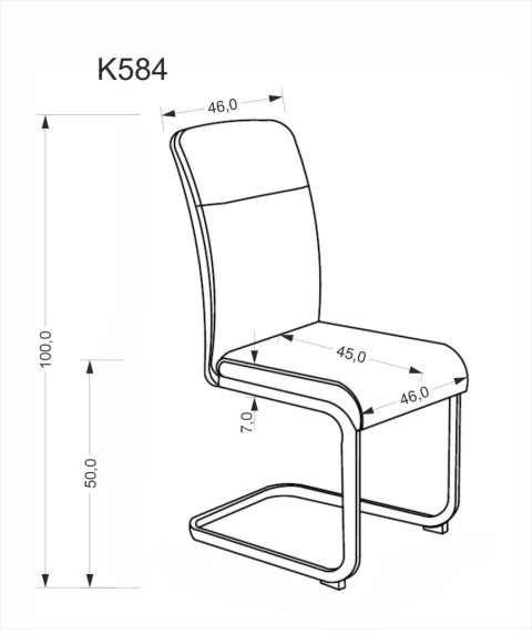 K584 krzesło beżowy / kaszmir K584 krzesło beżowy / kaszmir
