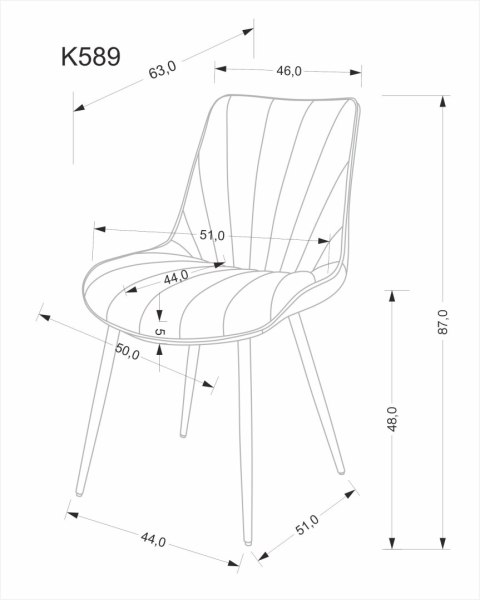K589 krzesło, popielaty K589 krzesło, popielaty