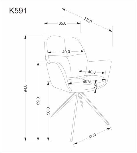 K591 krzesło brązowy K591 krzesło brązowy