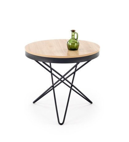 LEILA ława, naturalny / czarny