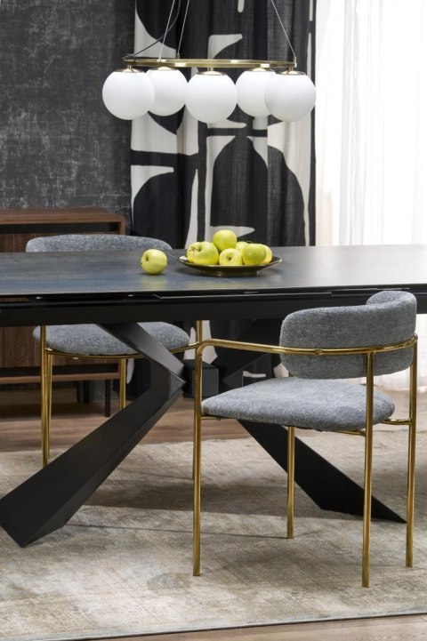 LUCIANO stół rozkładany, blat: niebieski marmur