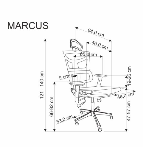 MARCUS fotel gabinetowy czarny MARCUS fotel gabinetowy czarny