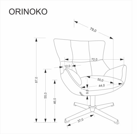 ORINOKO fotel wypoczynkowy beżowy ORINOKO fotel wypoczynkowy beżowy