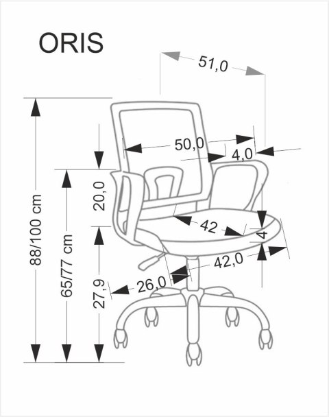 ORIS fotel obrotowy, wielokolorowy ORIS fotel obrotowy, wielokolorowy