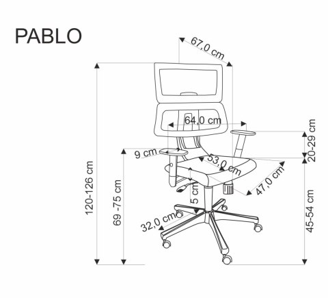 PABLO fotel gabinetowy popielaty / czarny PABLO fotel gabinetowy popielaty / czarny
