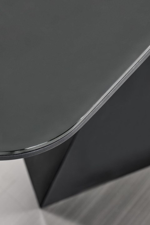 PATRIZIO stół rozkładany blat - ciemny popiel, noga - czarny