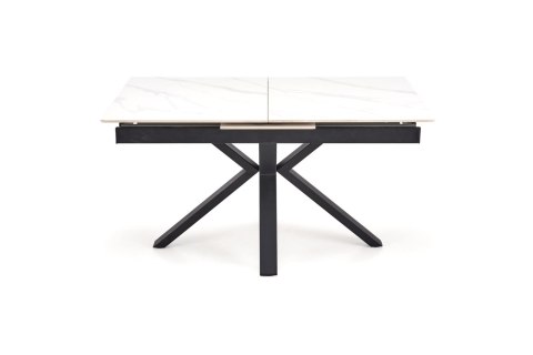 PLATAN stół rozkładany, biały marmur / czarny