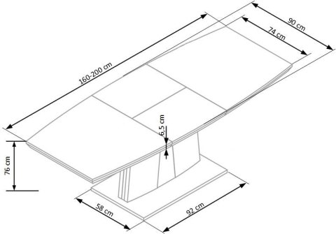 RAFAELLO stół rozkładany dąb sonoma , PRESTIGE LINE RAFAELLO stół rozkładany dąb sonoma , PRESTIGE LINE