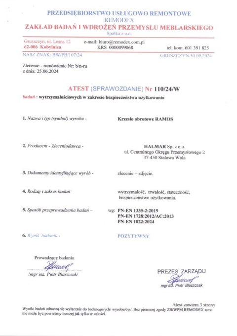 RAMOS fotel gabinetowy czarny