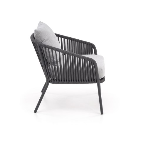 ROCCA zestaw ogrodowy ( sofa + fotel 2x + ława ), ciemny popiel / jasny popiel ROCCA zestaw ogrodowy ( sofa + fotel 2x + ława ), ciemny popiel / jasny popiel