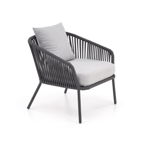 ROCCA zestaw ogrodowy ( sofa + fotel 2x + ława ), ciemny popiel / jasny popiel ROCCA zestaw ogrodowy ( sofa + fotel 2x + ława ), ciemny popiel / jasny popiel