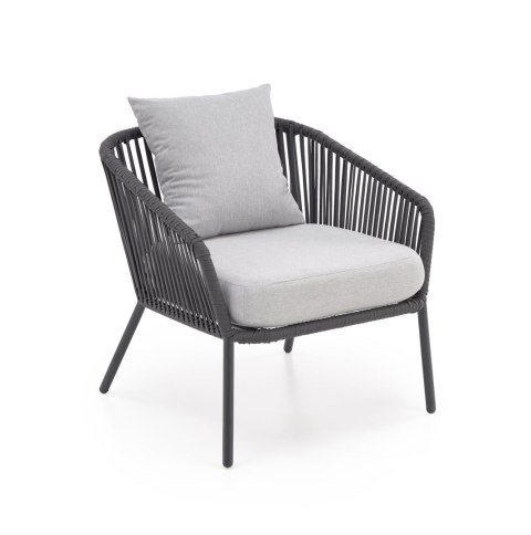 ROCCA zestaw ogrodowy ( sofa + fotel 2x + ława ), ciemny popiel / jasny popiel ROCCA zestaw ogrodowy ( sofa + fotel 2x + ława ), ciemny popiel / jasny popiel