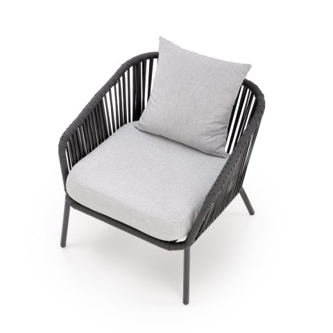 ROCCA zestaw ogrodowy ( sofa + fotel 2x + ława ), ciemny popiel / jasny popiel ROCCA zestaw ogrodowy ( sofa + fotel 2x + ława ), ciemny popiel / jasny popiel