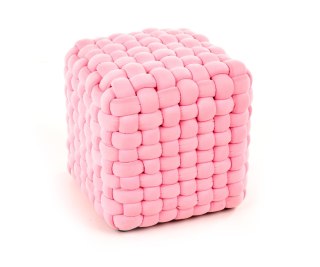 RUBIK pufa jasny różowy