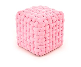 RUBIK pufa jasny różowy