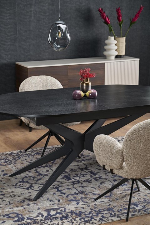 SANDRO stół rozkładany, czarny