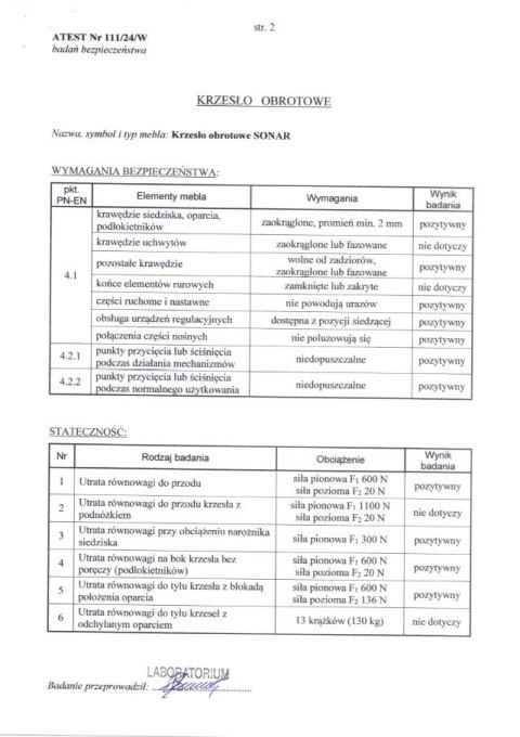 SONAR fotel gabinetowy czarny SONAR fotel gabinetowy czarny