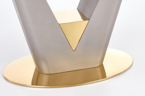 VALENTINO stół rozkładany jasny popiel/złoty VALENTINO stół rozkładany jasny popiel/złoty