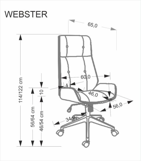 WEBSTER fotel gabinetowy orzechowy/czarny WEBSTER fotel gabinetowy orzechowy/czarny
