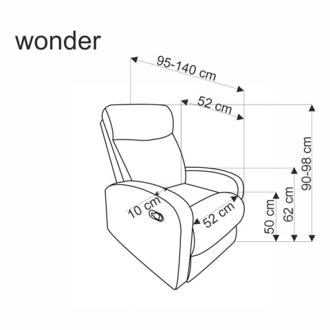 WONDER fotel rozkładany z funkcją kołyski, beżowy WONDER fotel rozkładany z funkcją kołyski, beżowy