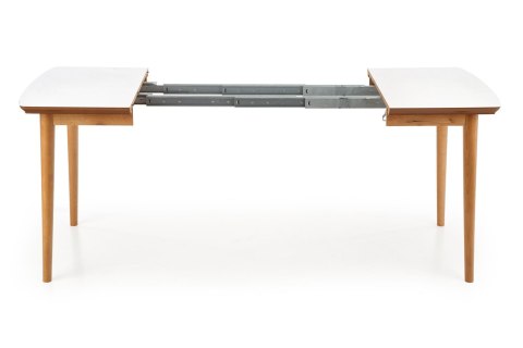 BARRET stół kolor blat - biały mat, nogi - dąb lefkas (90-190x80x75 cm) BARRET stół kolor blat - biały mat, nogi - dąb lefkas (90-190x80x75 cm)