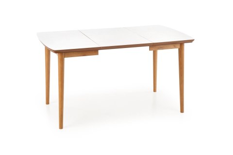 BARRET stół kolor blat - biały mat, nogi - dąb lefkas (90-190x80x75 cm) BARRET stół kolor blat - biały mat, nogi - dąb lefkas (90-190x80x75 cm)