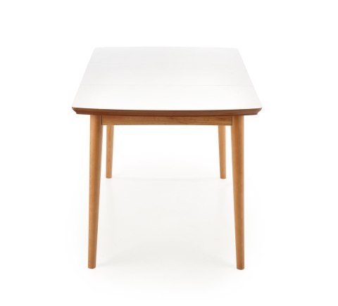 BARRET stół kolor blat - biały mat, nogi - dąb lefkas (90-190x80x75 cm) BARRET stół kolor blat - biały mat, nogi - dąb lefkas (90-190x80x75 cm)
