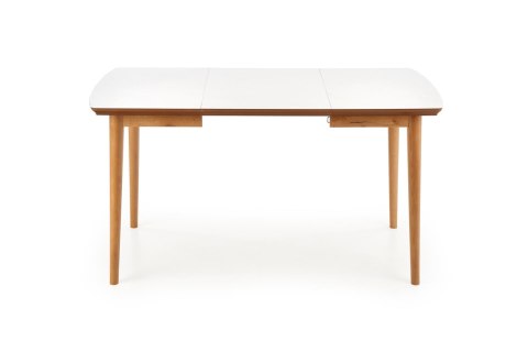 BARRET stół kolor blat - biały mat, nogi - dąb lefkas (90-190x80x75 cm) BARRET stół kolor blat - biały mat, nogi - dąb lefkas (90-190x80x75 cm)