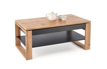 BETTY ława z podnoszonym blatem dąb artisan / czarny