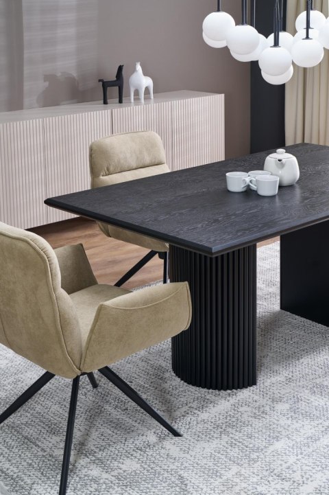 BOLERO stół rozkładany 160-250x90x78 cm dąb naturalny/czarny BOLERO stół rozkładany 160-250x90x78 cm dąb naturalny/czarny
