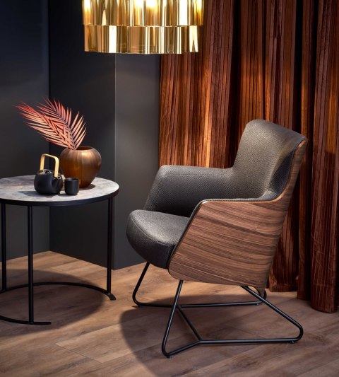 CHILLOUT fotel wypoczynkowy ciemny popiel / orzech amerykański/ czarny CHILLOUT fotel wypoczynkowy ciemny popiel / orzech amerykański/ czarny