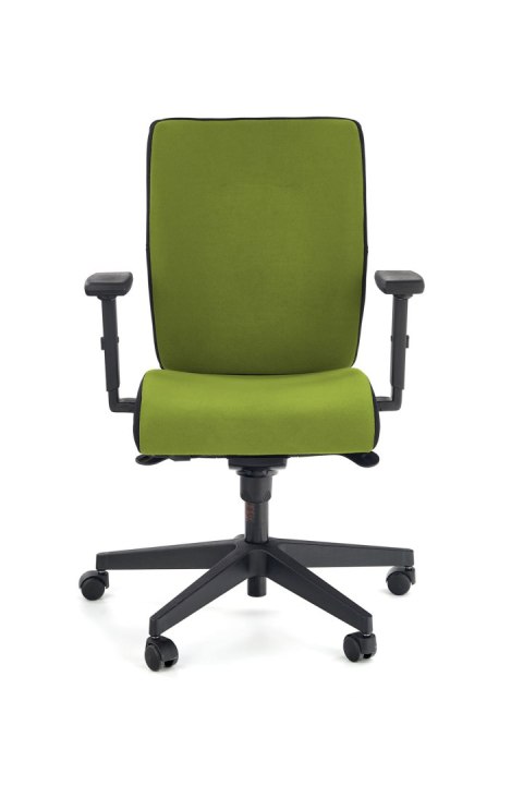 POP fotel pracowniczy, kolor: pasek boczny - czarny RN60999, front - zielony M38 POP fotel pracowniczy, kolor: pasek boczny - czarny RN60999, front - zielony M38