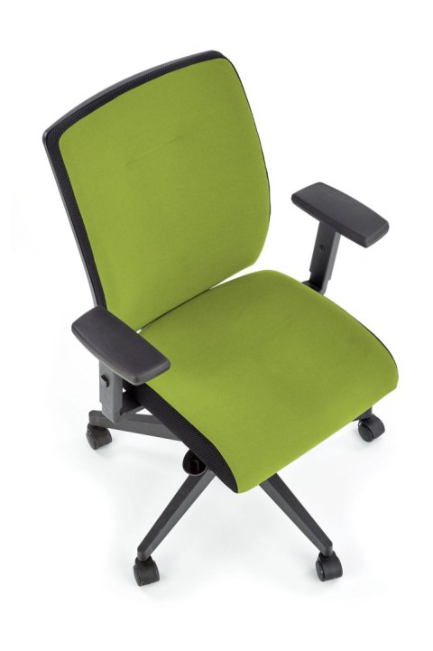 POP fotel pracowniczy, kolor: pasek boczny - czarny RN60999, front - zielony M38 POP fotel pracowniczy, kolor: pasek boczny - czarny RN60999, front - zielony M38