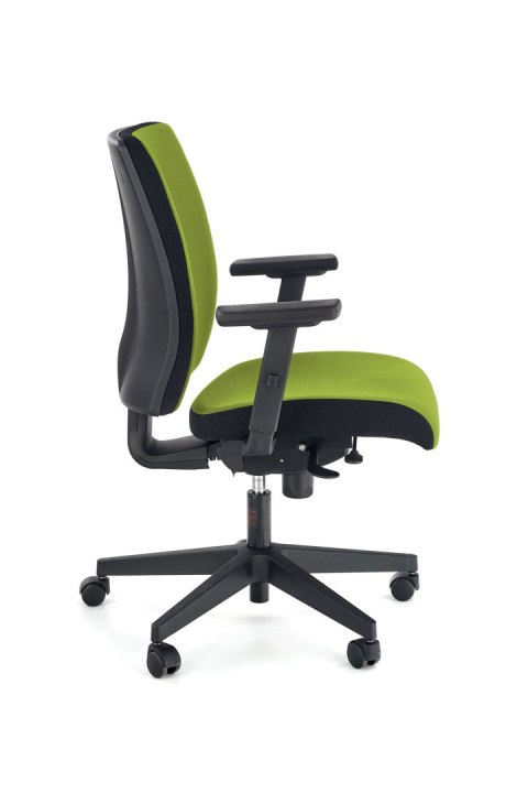 POP fotel pracowniczy, kolor: pasek boczny - czarny RN60999, front - zielony M38 POP fotel pracowniczy, kolor: pasek boczny - czarny RN60999, front - zielony M38