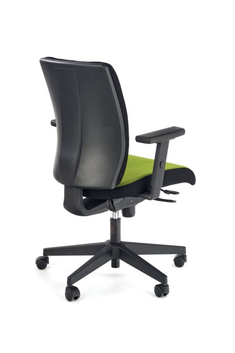 POP fotel pracowniczy, kolor: pasek boczny - czarny RN60999, front - zielony M38 POP fotel pracowniczy, kolor: pasek boczny - czarny RN60999, front - zielony M38