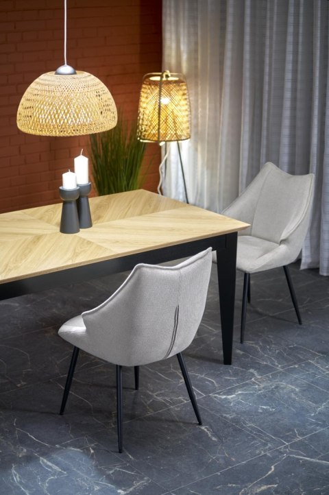 EDMONDO stół rozkładany dąb naturalny / czarny