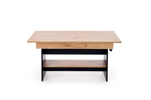 ERIKA ławostół rozkładany dąb artisan / czarny ERIKA ławostół rozkładany dąb artisan / czarny