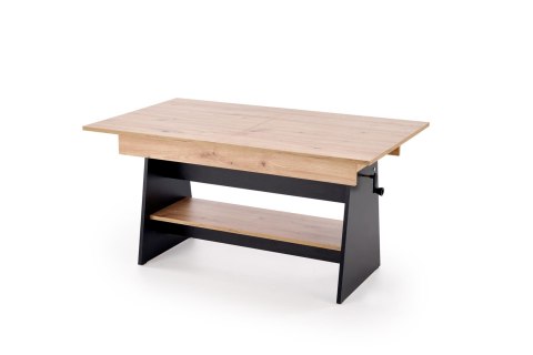 ERIKA ławostół rozkładany dąb artisan / czarny ERIKA ławostół rozkładany dąb artisan / czarny