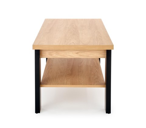 JENNA ława blat: hikora naturalna, nogi: czarny JENNA ława blat: hikora naturalna, nogi: czarny